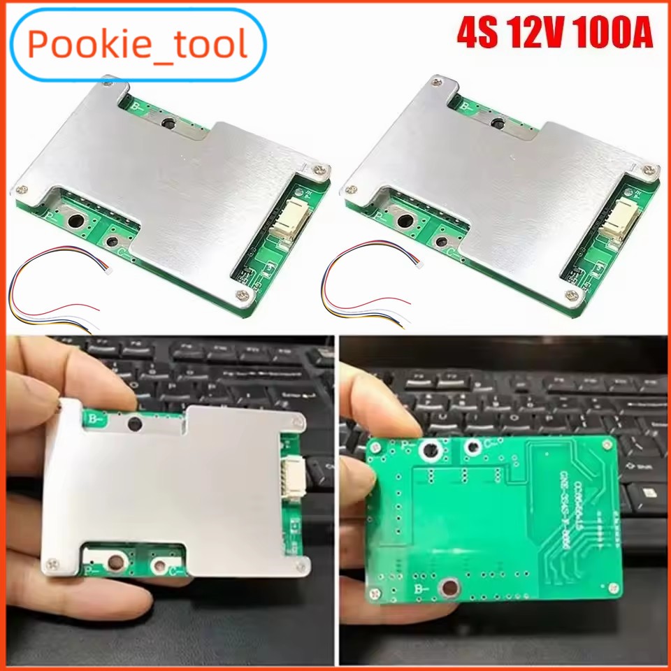💥พร้อมส่ง💥บอร์ดป้องกันแบตเตอรี่ลิเธียม 4S 12V 100A LiFePO4 BMS พร้อมบอร์ดสมดุล ป้องกันชาร์จเกิน คายเกิน ทนทาน ใช้งานง่าย