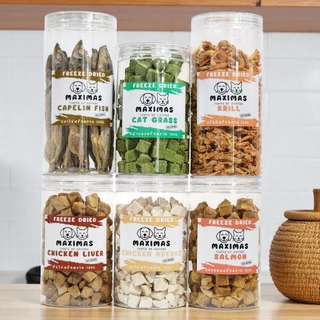MAXIMAS Freeze Dried AAA+ ฟรีซดราย พรีเมี่ยม ขนมแมว ขนมหมา ผลิตใหม่ ไม่ปรุงรส หอม กรอบ อร่อย