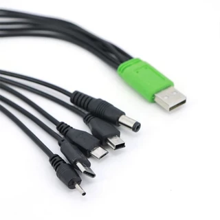 ของมาใหม่！สายชาร์จ USB แบบ5 in 1 เป็น DC 5.5/4.0/3.5/2.5/ 2.0mm .หัวกลม ยาว20CM สำหรับเครื่องใช้ไฟฟ้าขนาดเล็ก