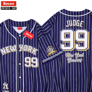 เสื้อแฟชั่น เสื้อกีฬาเบสบอล หมายเลข99 โอเวอร์ไซส์ มีกระดุมจริง 10 สี