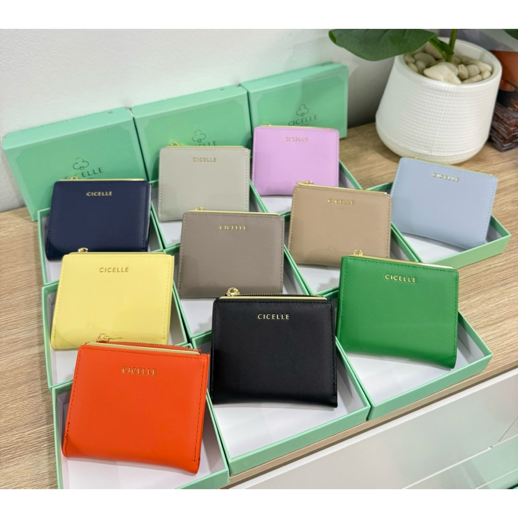 #8011 กระเป๋าสตางค์ใบสั้น minimal แบรนด์ CICELLE