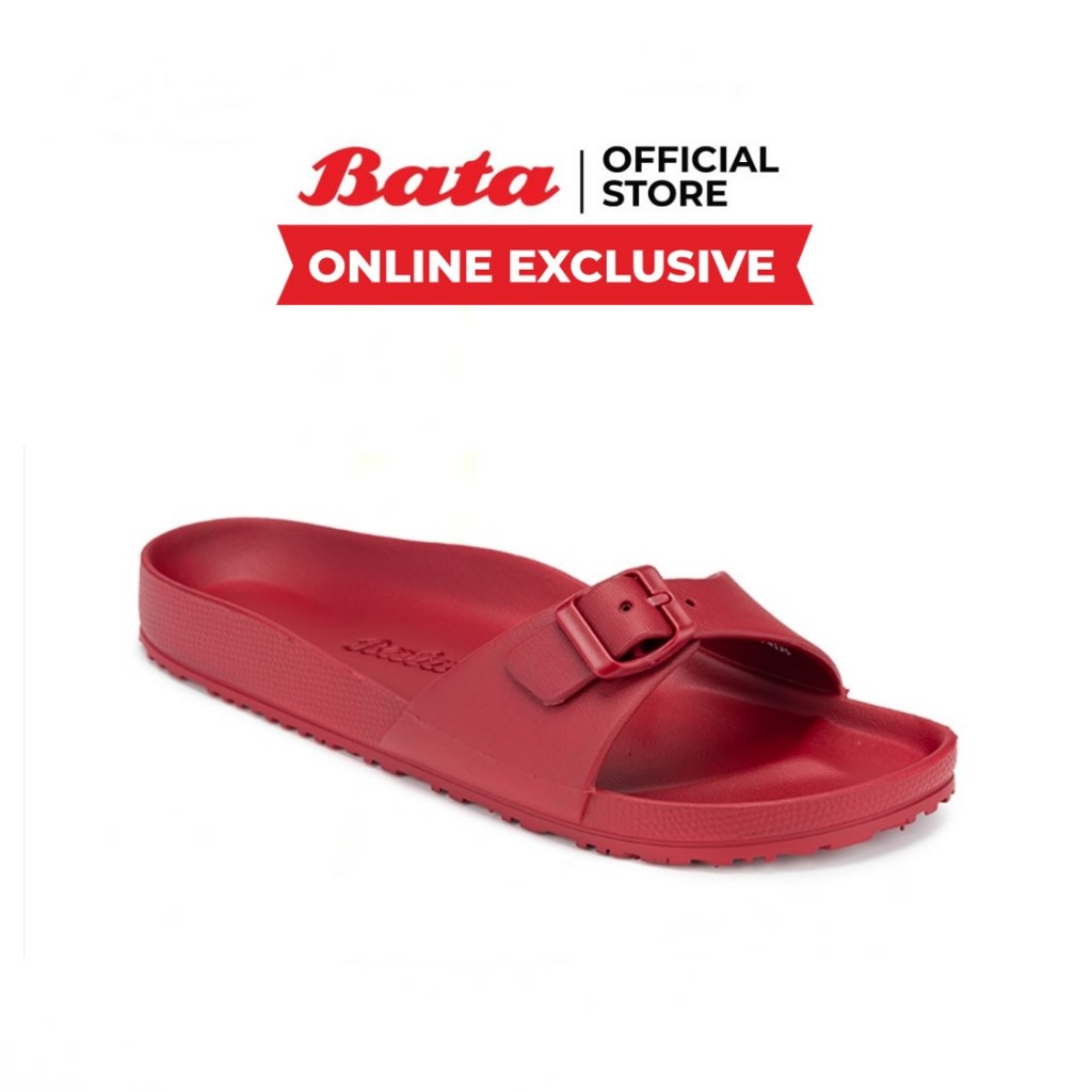 Online Exclusive รองเท้าแตะแบบสวม ส้นแบน สำหรับผู้หญิง รุ่น PIA สีแดง 5105211 สี