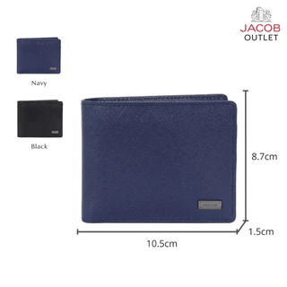 JACOB กระเป๋าสตางค์ชาย ลายSaffiano พร้อมช่องใส่รูปภาพ รุ่น 22622