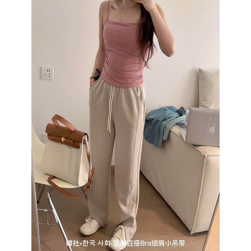 เสื้อสายเดี่ยว สายเดี่ยวผู้หญิง บราสายเดี่ยว บรามีฟองน้ำในตัว ถอดซักได้ ใส่สบาย - รูปที่ 7