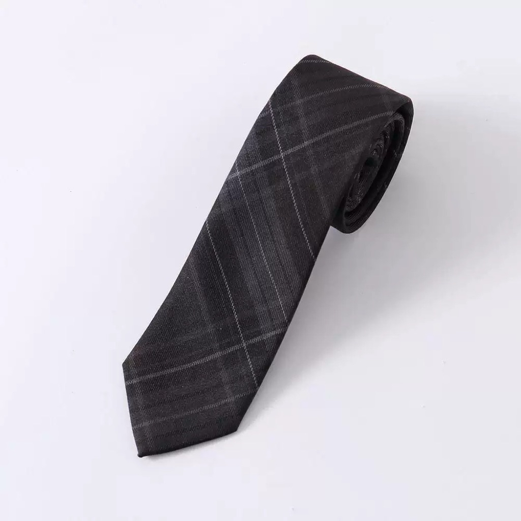 🖤🩶สีดำ-เทา (กว้าง8 CM./ยาว 142 CM.) พร้อมส่ง ส่งเร็ว1-2 วันถึง necktie (แบบผูกเอง/พันคอ) 🐰🖤 (กทม.มีบริการส่งด่วน)