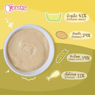 Peachy อาหารเสริมสำหรับเด็ก รสซุปข้าวโพดไก่ 1 ถุง (R9)