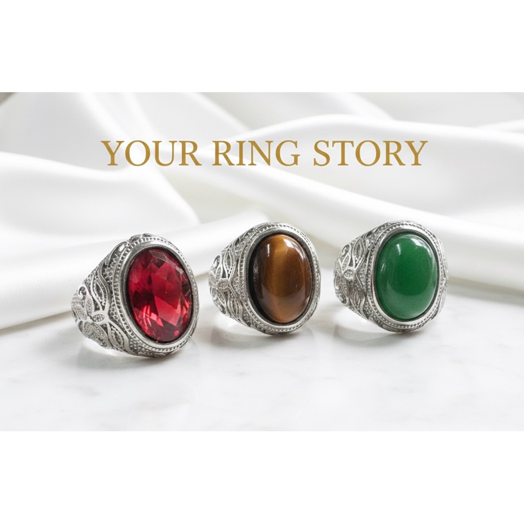 แหวนพลอย สแตนเลส เลเซอร์ 18k