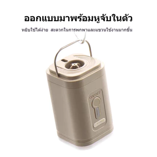 JQTH ปั๊มลมไฟฟ้าพกพาได้ โคมไฟตั้งแคมป์ 100LM คอมเพรสเซอร์ลมแบบชาร์จ USB 3 โหมดสำหรับเบาะลม เตียงลม สําหรับเรือ ตั้งแคมป์