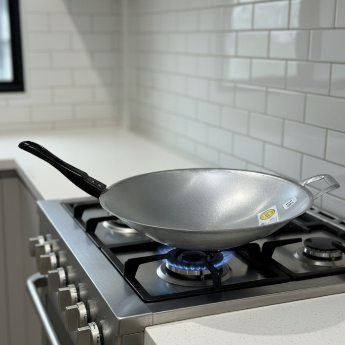 กระทะด้ามหล่อกุ๊กไท กะทะอลูมิเนียม ก้นลึกหนา ด้ามดำ ไม่ติดกระทะ ไม่เป็นสนิม