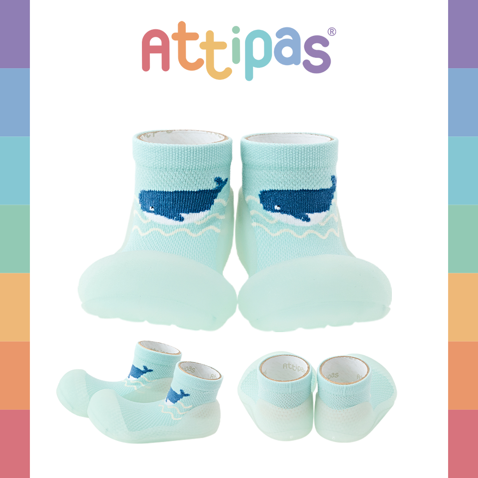 NEW 2025! รองเท้าหัดเดิน Attipas - รุ่น Whale- [สี :Blue] [รุ่น Standard]
