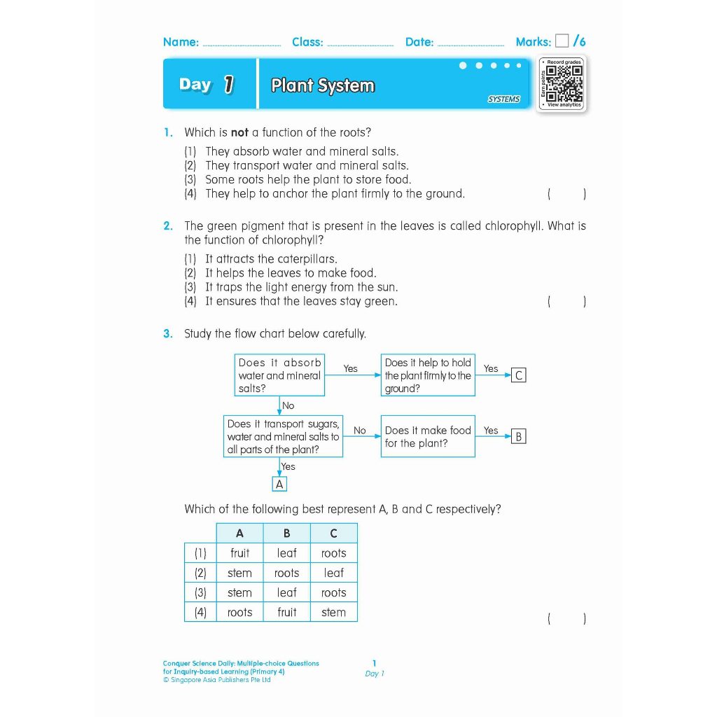GSAP_แบบฝึกหัดวิทยาศาสตร์ ชั้นป.4CSci Daily Multiple-choice Questions for Inquiry-based Learning P.4 - รูปที่ 2