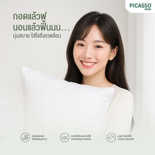 Smile by Picasso หมอนหนุนอีโค่กรีน ไฟเบอร์ (แพ็คคู่) 2 ใบ