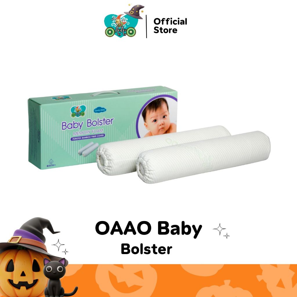 OAAObaby หมอนข้างเด็ก ผ้าใยไผ่ กันไรฝุ่น หมอนเด็ก Memory foam อายุ 0-4 ขวบ กันไรฝุ่น | Baby Bolster 