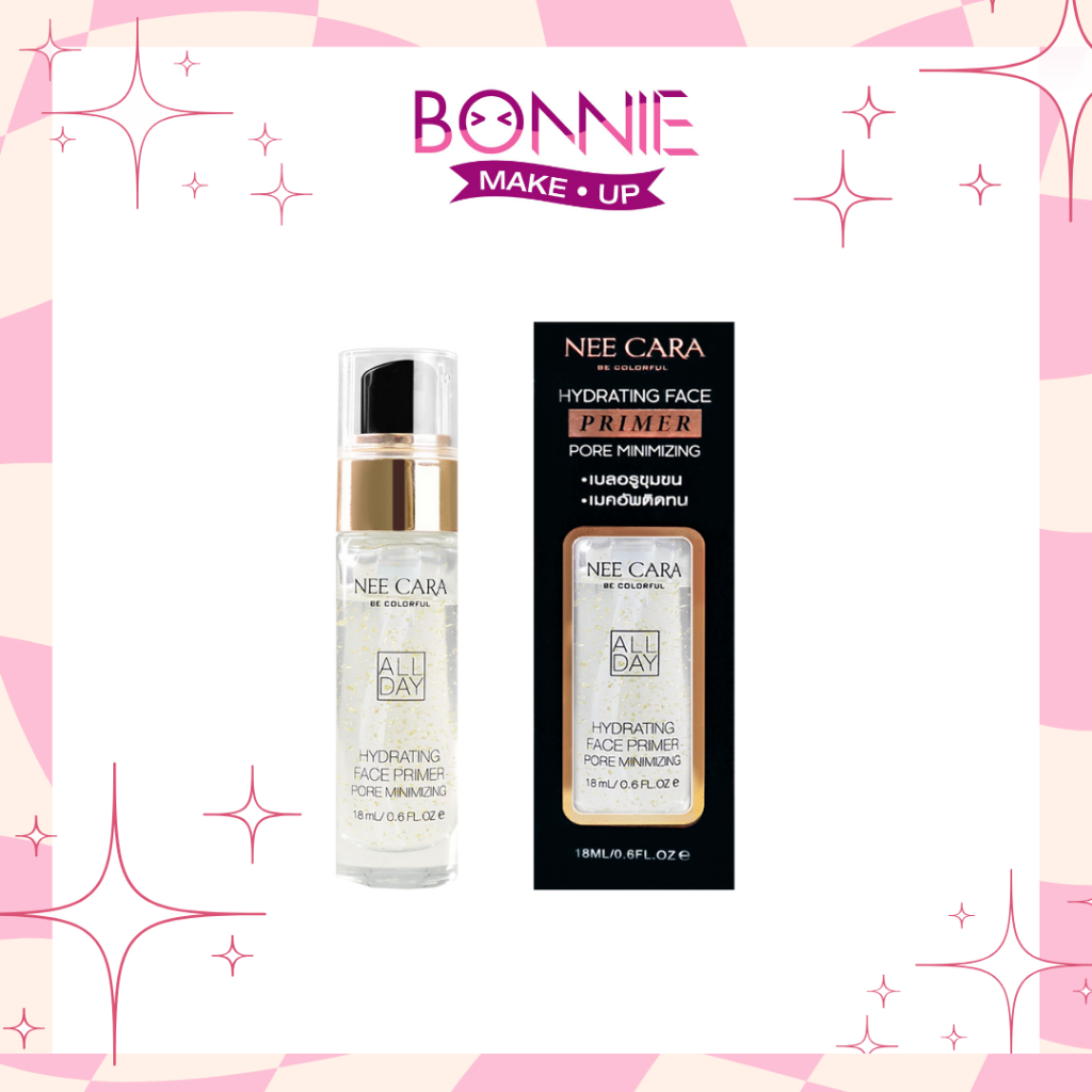 นีคาร่า N794 ไพรเมอร์ ไพรเมอร์ทองคำ 24k คุมมัน เบลอรูขุมขน ของแท้100% NEE CARA HYDRATING FACE PRIMER GOLDE 24K