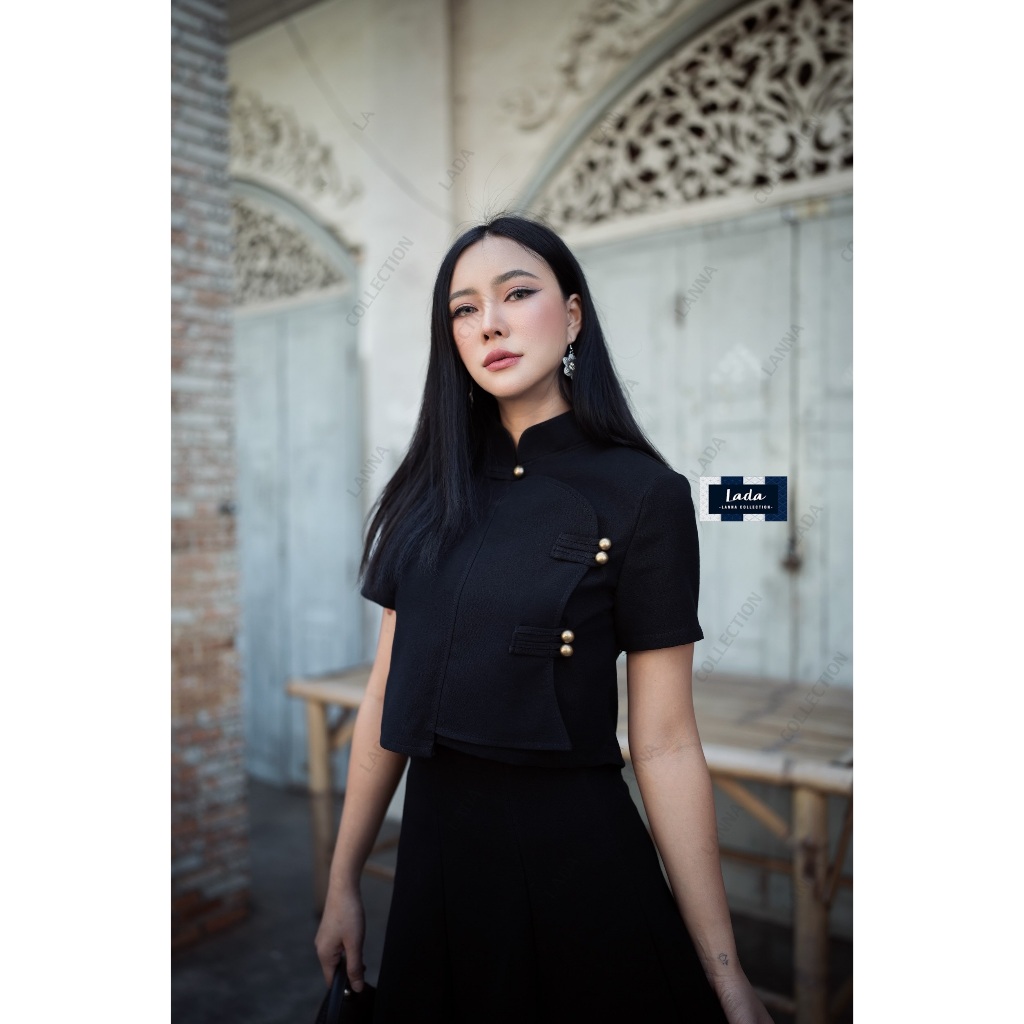 เซ็ท2ชิ้นผ้าฝ้ายอัดกาวสีดำ มี2แบบให้เลือก NEW - รูปที่ 7