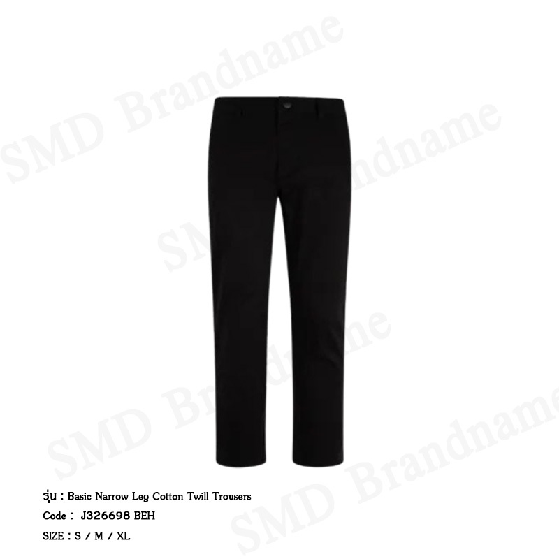 Calvin Klein Jeans กางเกงขายาวผู้ชาย รุ่น Basic Narrow Leg Cotton Twill Trousers Code: J326698 BEH