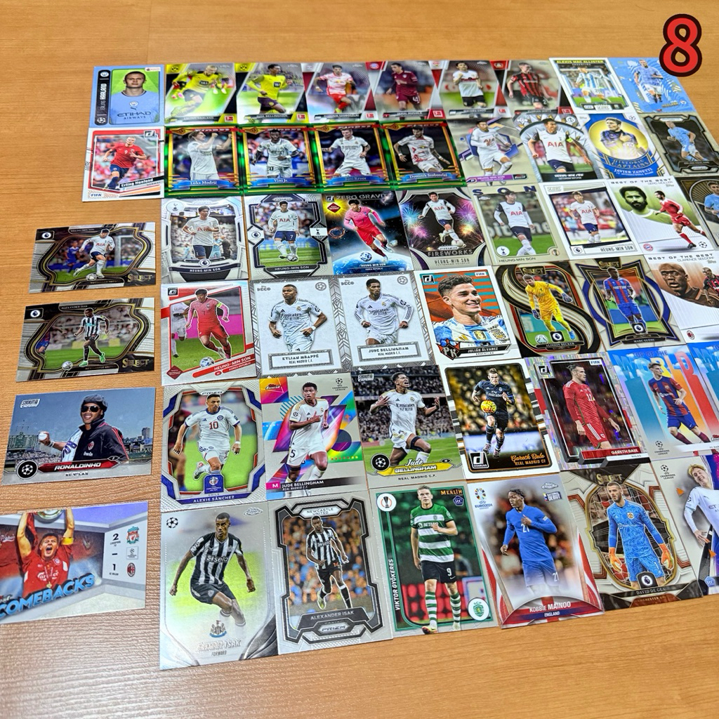 การ์ดสะสมฟุตบอล GERRARD ISAK WIRTZ BALE HAALAND GYOKERES PALMER และตำนานกับดาวรุ่งมากมาย (008)