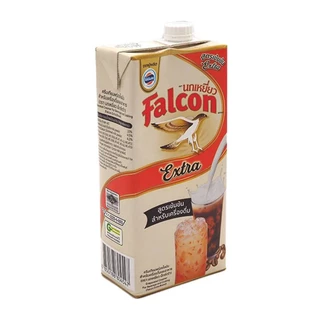 Exp: 05/12/2026 (ยกลัง) Falcon ตรา นกเหยี่ยว เอ็กซ์ตร้า ผลิตภัณฑ์นม สูตรเข้มข้น สำหรับเครื่องดื่ม ขนาด 1000มล.x12กล่อง