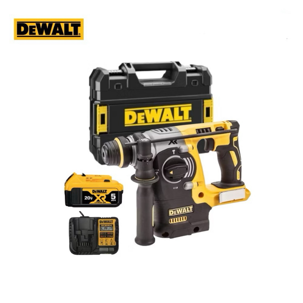 DEWALT สว่านโรตารี่ไร้สาย ไร้แปรงถ่าน 3ระบบ รุ่น DCH273P1T-B1 แบตเตอรี่ 5.0AH แท่นชาร์จ
