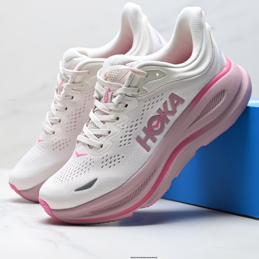 HOKA ONE ONE Bondi 9 ของแท้ 100 % สีชมพู