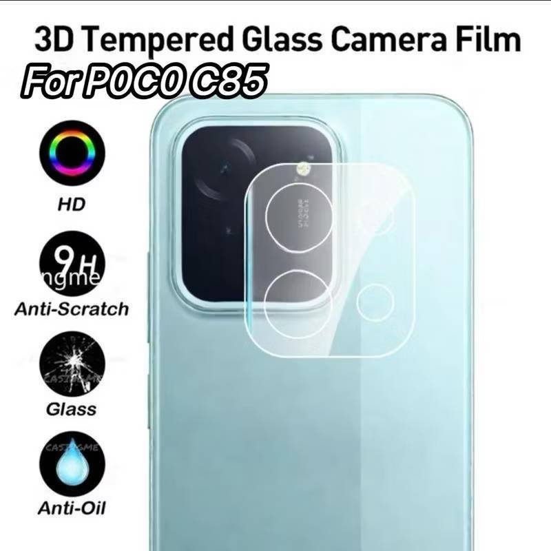 ส่งไว ร้านไทย ฟิล์มกระจกกันรอยเลนส์กล้อง3D เต็มเลนส์ สำหรับPOCO C85 C71 C75 C65 C61