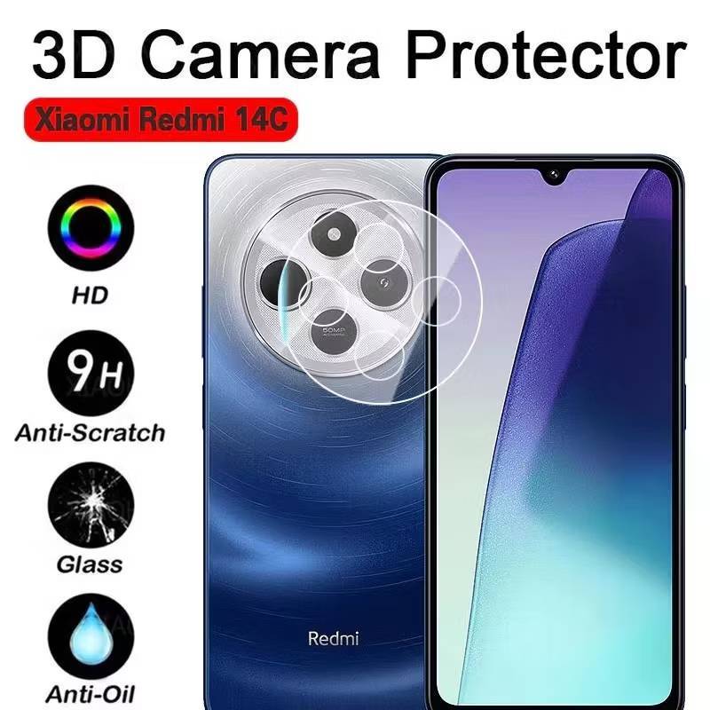 ส่งไว ร้านไทย ฟิล์มกระจกกันรอยเลนส์กล้อง3D เต็มเลนส์ สำหรับ Redmi 14C