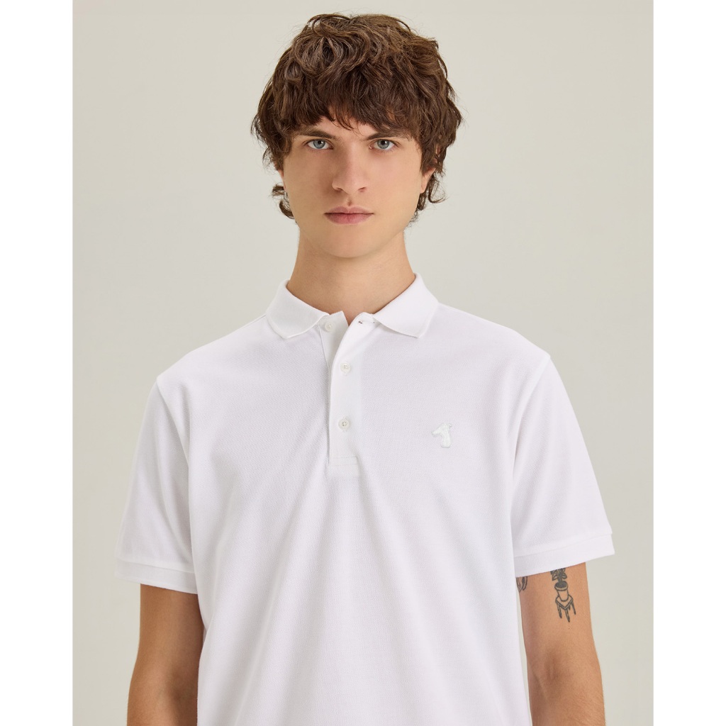 A25 PIQUE POLO SHIRT WITH LOGO EMBROIDERED