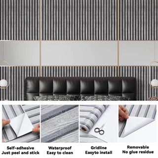 【Free Tools】45x1000cm สติ๊กเกอร์ลายไม้ สติกเกอร์ติดผนัง PVC ลายไม้ วอลเปเปอร์มีกาวในตัว กันน้ำ สติกเกอร์ติดโต๊ะ