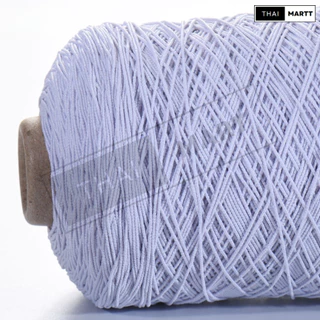 ด้ายสม็อก ด้ายยางยืด ตราโลมาสีขาว300กรัม| Elastic Yarnเย็บสม็อก กางเกงเอวยางยืด [ 1 หลอด ]