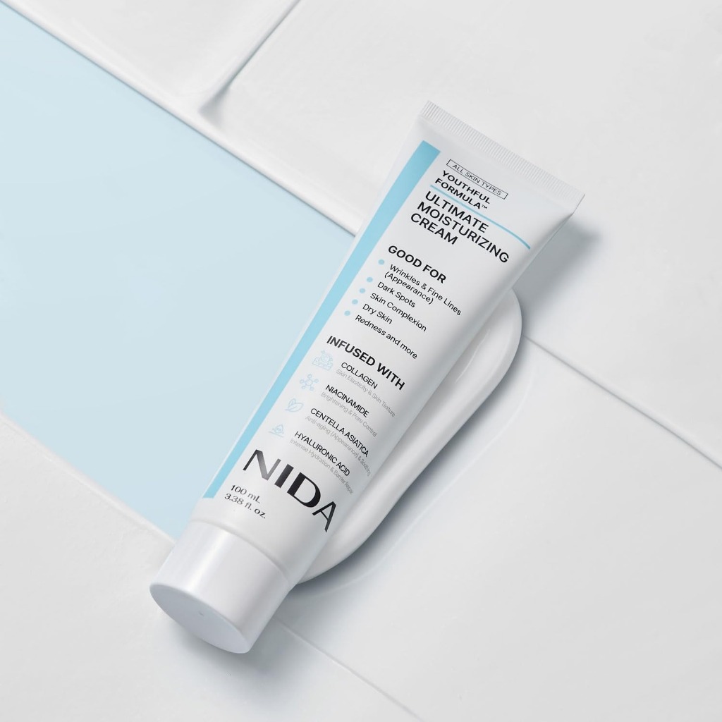 Nida Youthful Formula Facial Cream ™ – เครื่องมือดูแลผิวหน้าครีมชุ่มชื้นสูงสุดรุ่นใหม่! มีเซ็นเทลล่าแอชีอาติกา、นิอาซินาม