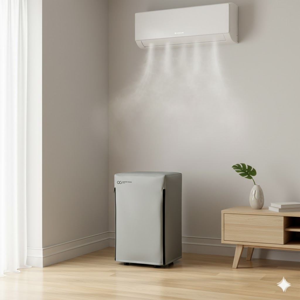 ผ้าคลุมเครื่องฟอกอากาศ โทนธรรมชาติ ดูสะอาดสบายตา (สำหรับ Xiaomi / Philips / Toshiba / Electrolux)