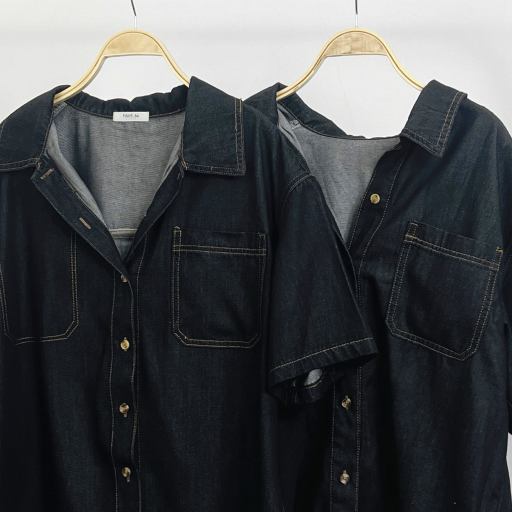 Midnight Denim Shirt เสื้อเชิ้ตยีนส์ - Fave.64