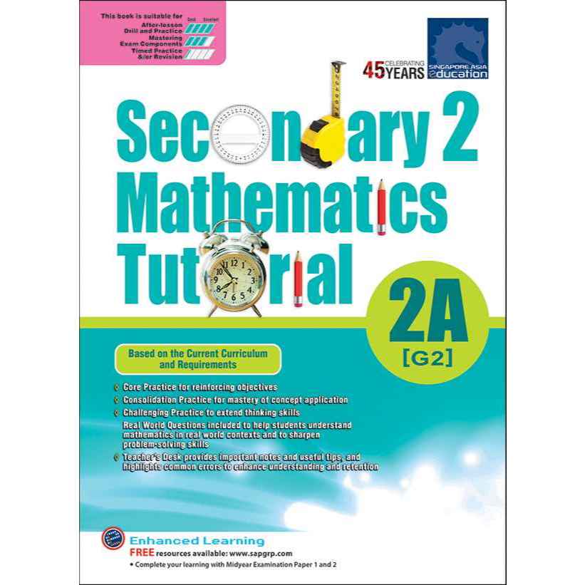 แบบฝึหัดคณิตศาสตร์มัธยมศึกษาปีที่ 2 Secondary 2 Mathematics Tutorial 2A [G2]