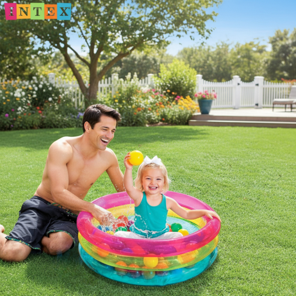 INTEX สระน้ำ สระน้ำเป่าลม สระเด็กเล็ก Rainbow Baby Pool รุ่น 57104