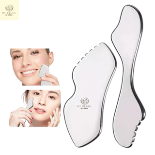 (ส่งด่วนส่งทันที) Makeupbrush ร้านไทยแท้ รวมกัวซาสแตนเลส กัวซานวดหน้า ไม้นวดหน้า กดจุด ไหลเวียนเลือด