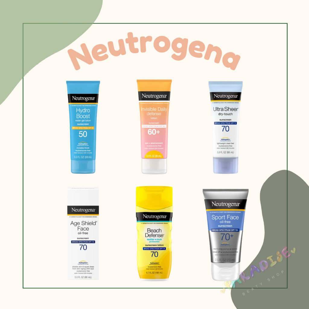 (พร้อมส่ง) ☀️Neutrogena sunscreen ☀️ครีมกันแดด ทาหน้า ทาตัว 🇺🇸 🇺🇸 🇺🇸