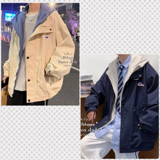 Allshoppa | (2สี) Hoodie two tone เสื้อคลุมผู้ชาย เสื้อคลุมฮ…