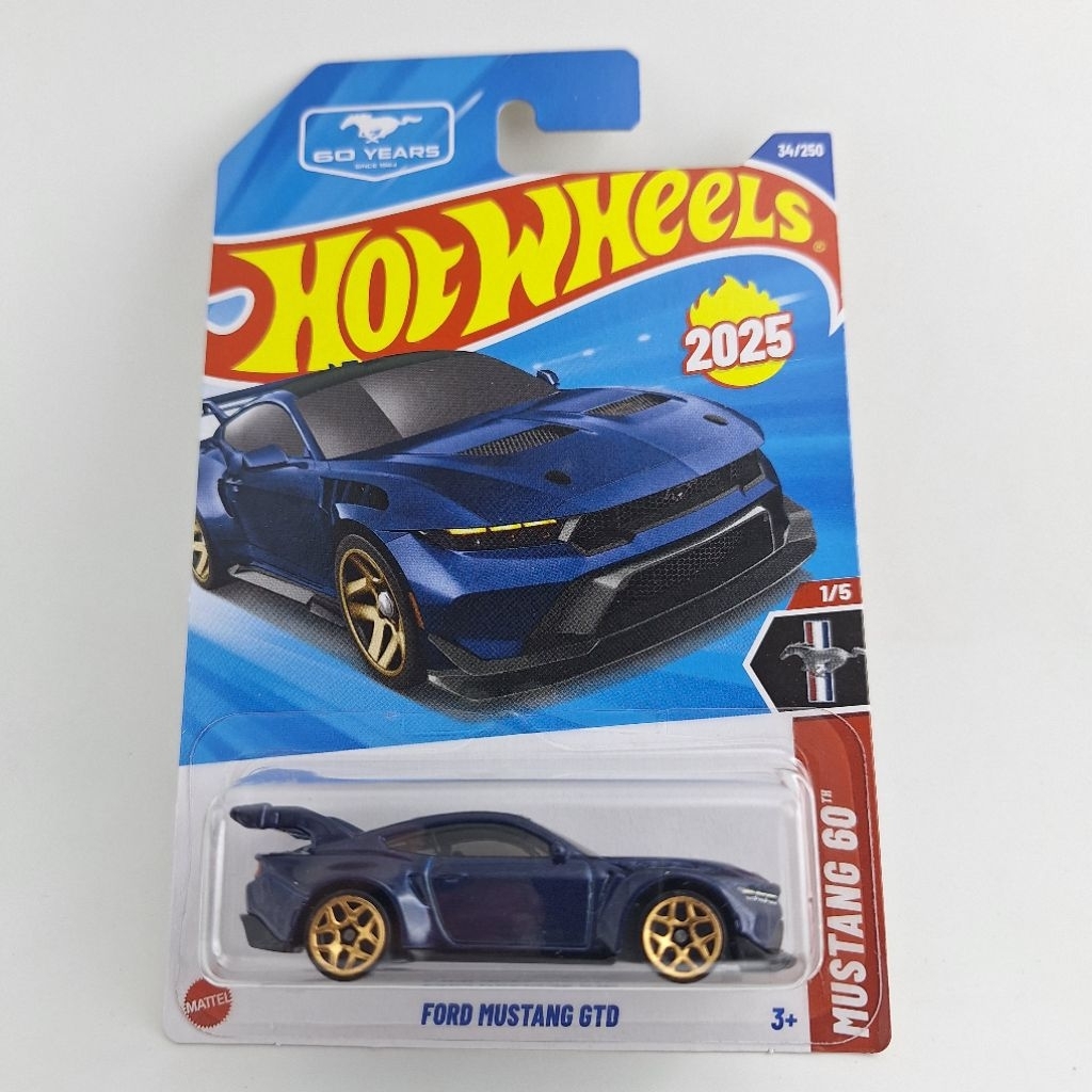 รถเหล็ก Hotwheels FORD MUSTANG GTD 60 YEARS (ib20)