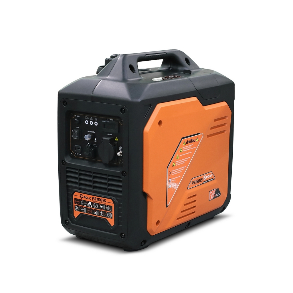 POLO เครื่องปั่นไฟ Inverter กำลังไฟสูงสุด 2.8 กิโลวัตต์ รุ่น P3150IS ความจุกระบอกสูบ 120 ซีซี ถังน้ำ
