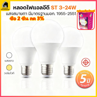 หลอดไฟ LED SlimBulb light ใช้ไฟฟ้า 220V หลอดไฟขั้วเกลียว ขั้…