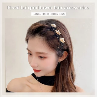 กิ๊บติดผม แบบถัก รูปผีเสื้อ ประดับมุก และพลอยเทียม หรูหรา เกาหลี คลิปด้านข้าง แฟชั่น สำหรับผู้หญิง เครื่องประดับผม-COD💖