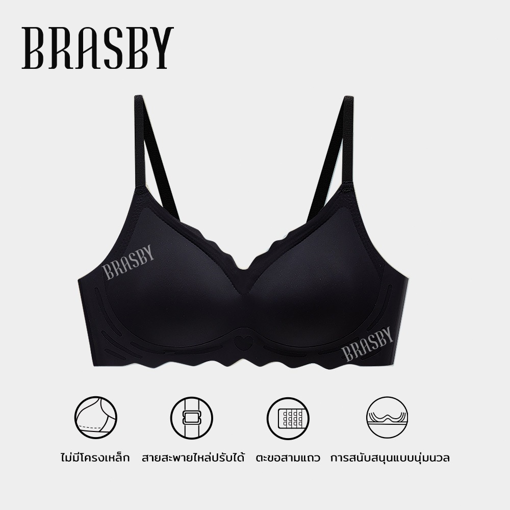 🎉Brasby🎉 เสื้อใน bra เสื้อชั้นในผู้หญิง เสื้อในไร้โครง เสื้อชั้นในดันทรง แบบบาง ใส่สบายๆ สุดเซ็กซี่