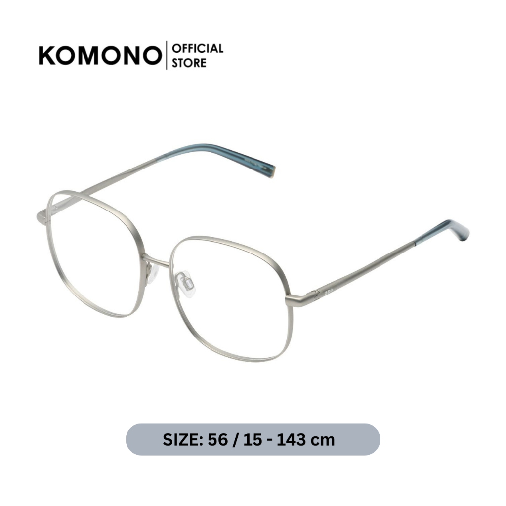[Titanium] KOMONO Aria Silver กรอบแว่นตาทรงกลม สีเงิน