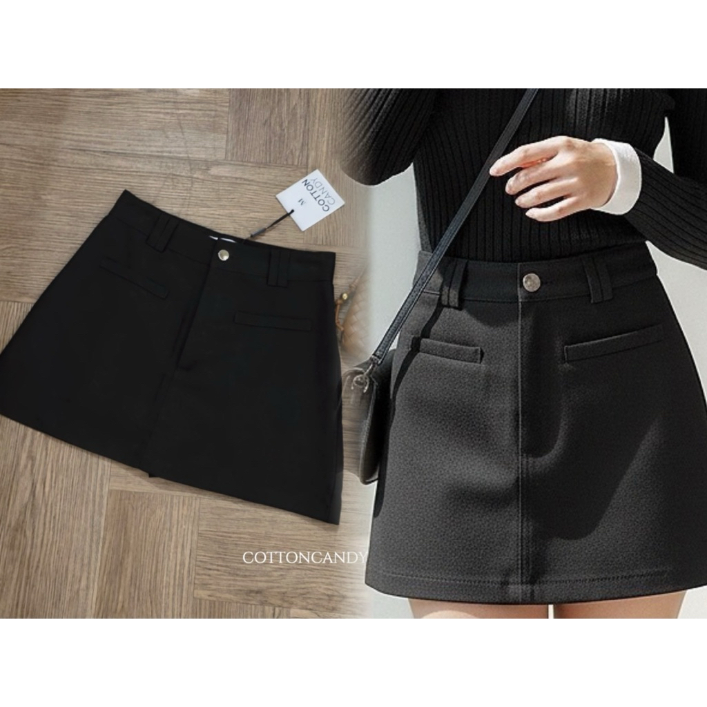 #Cotton Candy 🍭 กระโปรงดำ โซดา New Sodapop Korea skort