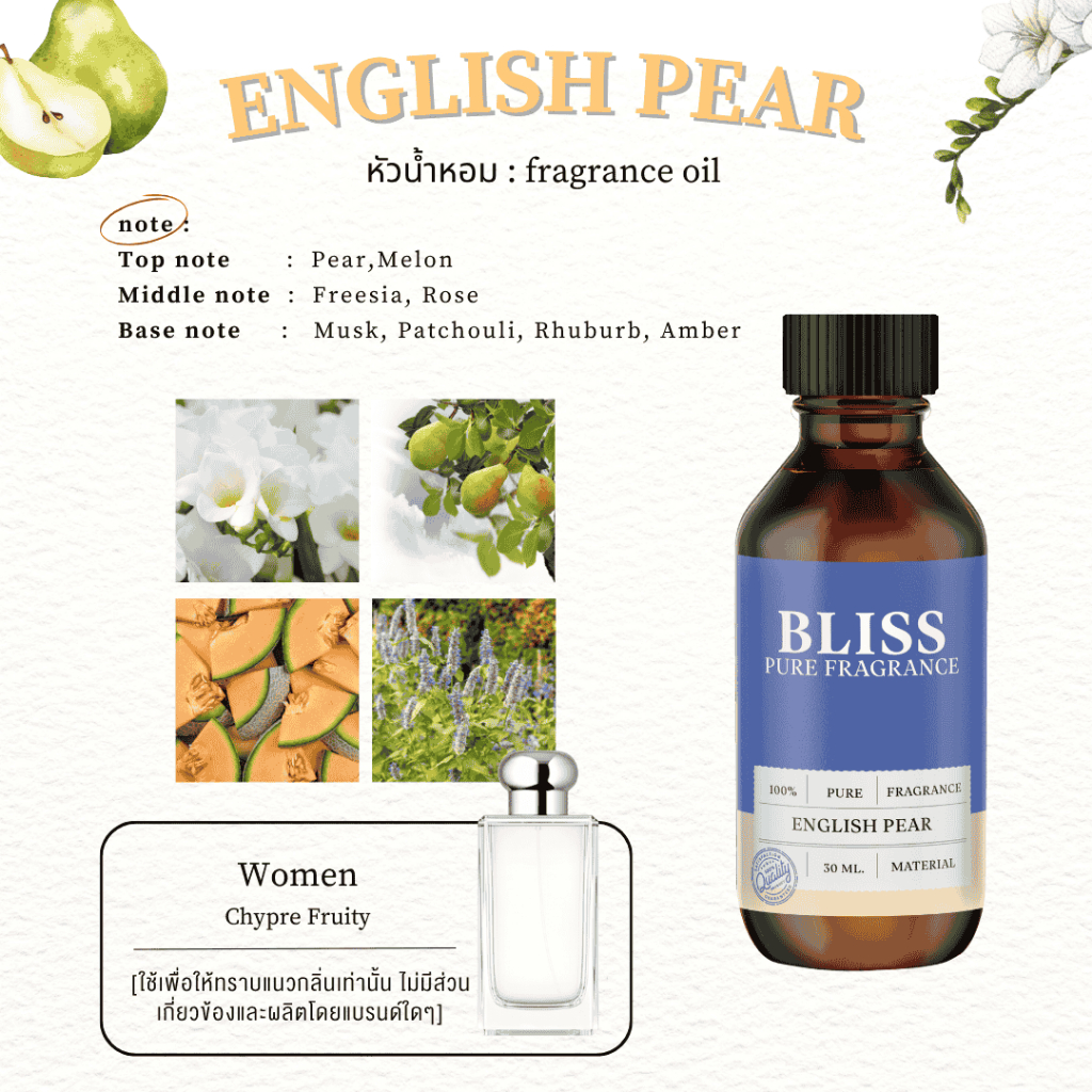 หัวน้ำหอม 🏆【 มาตรฐาน IFRA 】กลิ่น ATTRAPE (30 ml-100ml) BLISS
