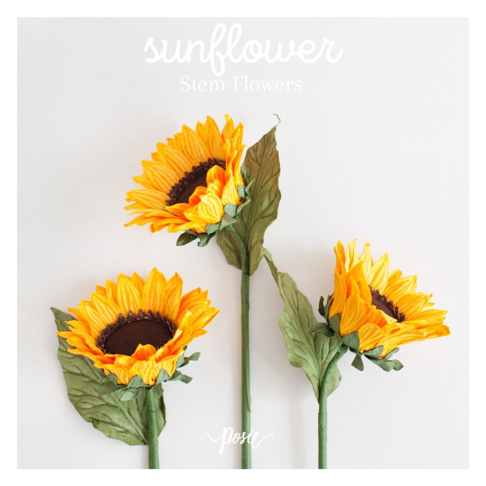 POSIE Sunflower Artificial Flower ดอกทานตะวัน ดอกไม้ประดิษฐ์จากกระดาษสา สูง 16 นิ้ว มีกลิ่นหอม พร้อม