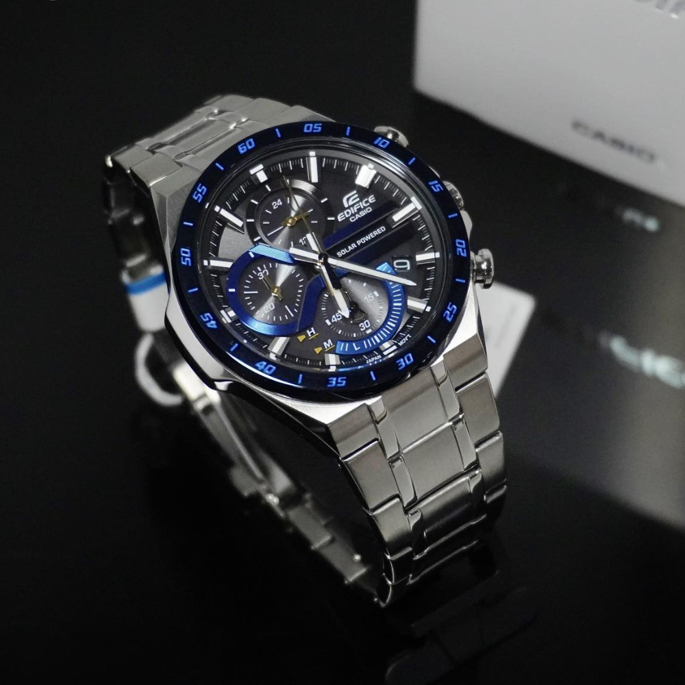 Casio Edifice นาฬิกาข้อมือผู้ชาย สายสแตนเลส รุ่น EQS-920 EQS-920DB (EQS-920DB-1A,EQS-920DB-2A)