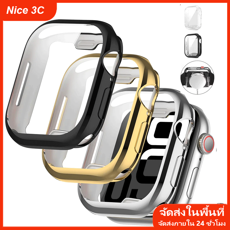 เคสป้องกัน TPU สำหรับ Apple Watch Series 11 10 46mm 42mm 9 8 7 45mm 41mm เคส Series 6 5 4 SE 44mm 40mm
