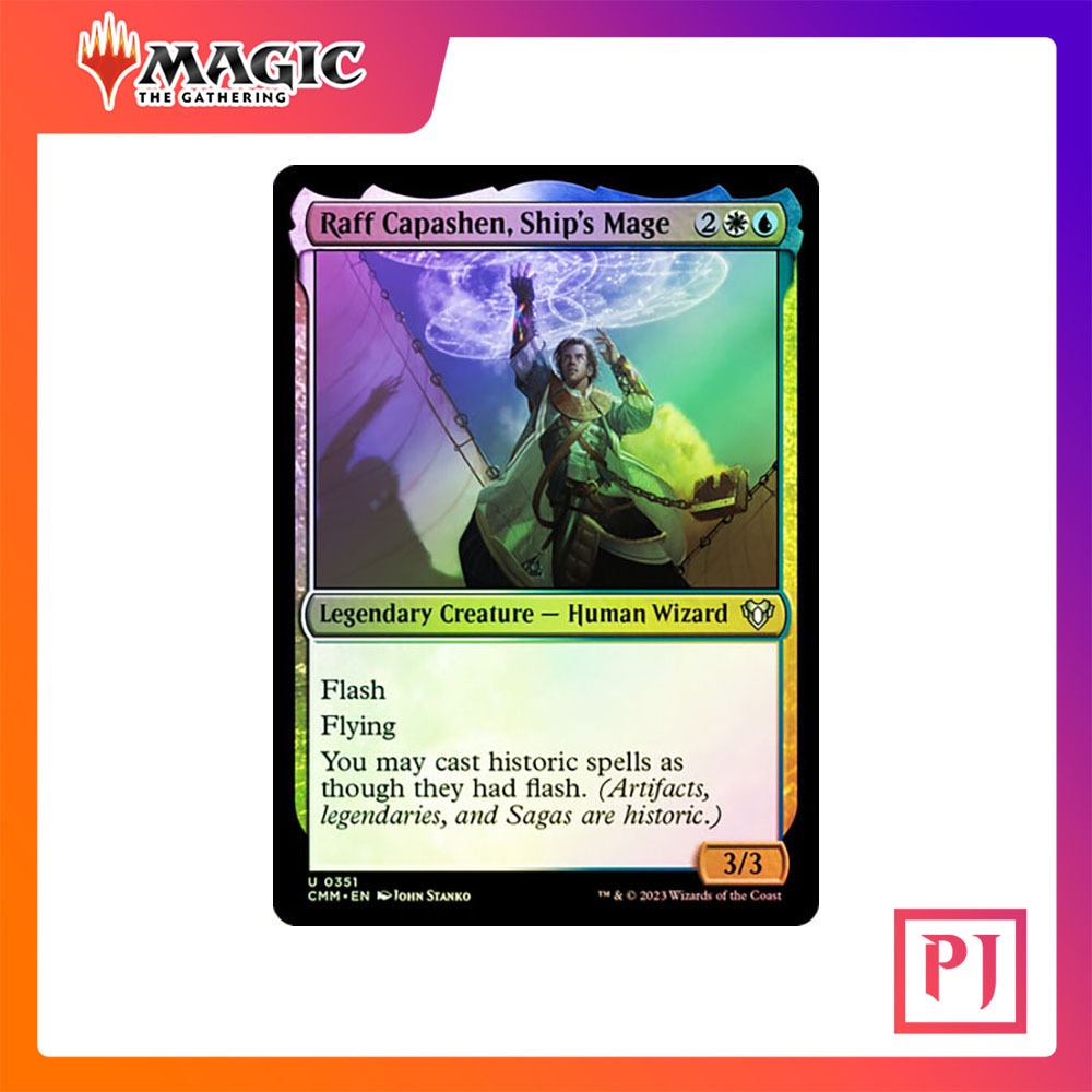 [MTG] Raff Capashen, Ship's Mage [CMM] [MULTI] [UNCOM] [FOIL] [ENG] (การ์ดเมจิค / Magic the Gathering)