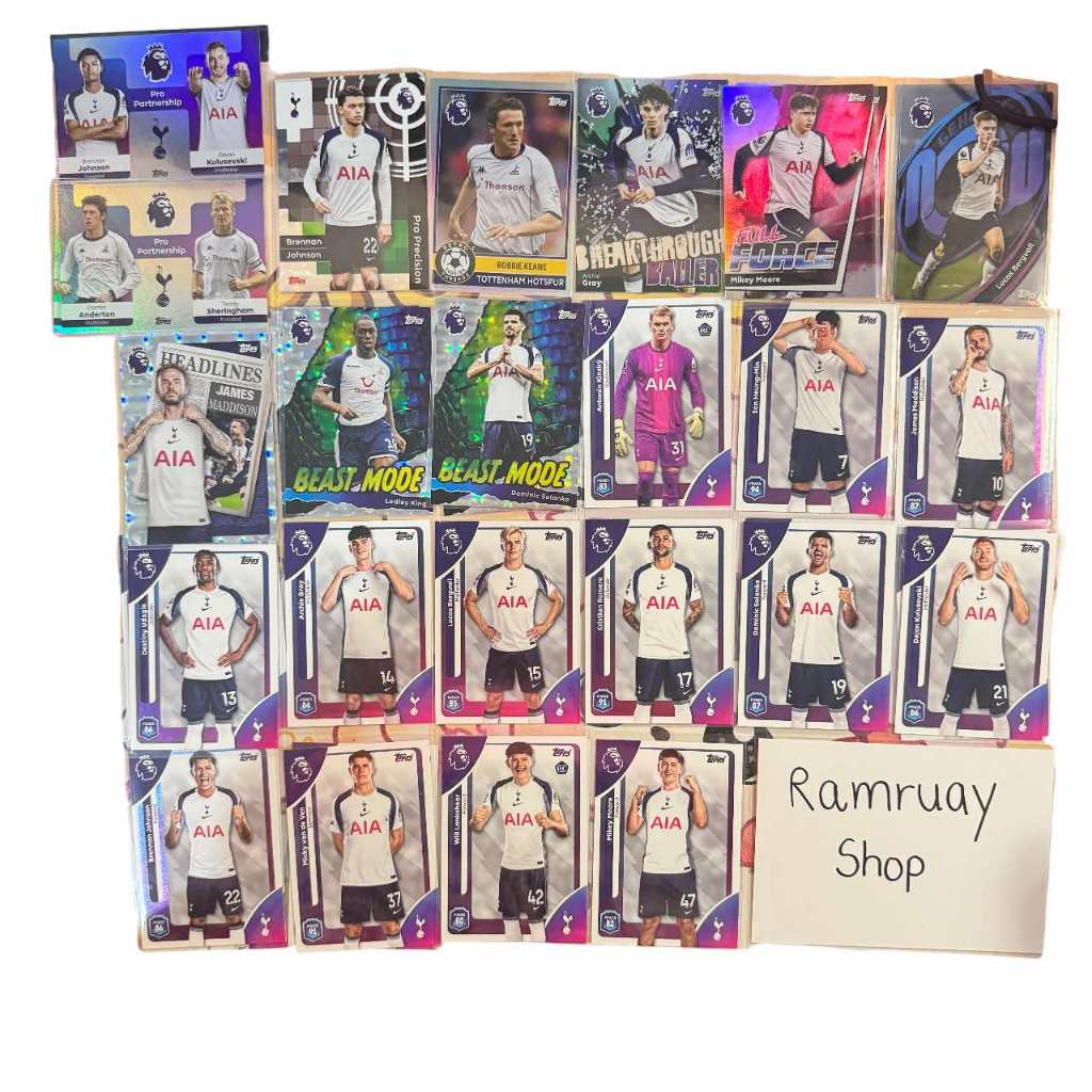 Topps Premier league Tottenham Hotspur F.C. 2025 spurs การ์ดนักบอล การ์ดบอล ส่งไวมาก